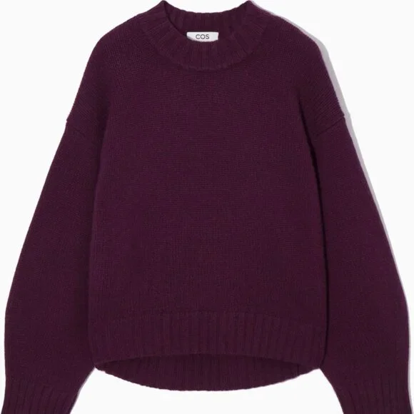COS | Sweaters | Rare Color Purple Cos Chunky 0 Cashmere Sweater